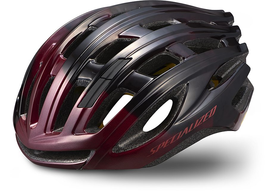 Specialized propero 3 angi mips helmet gloss maroon/gloss black m