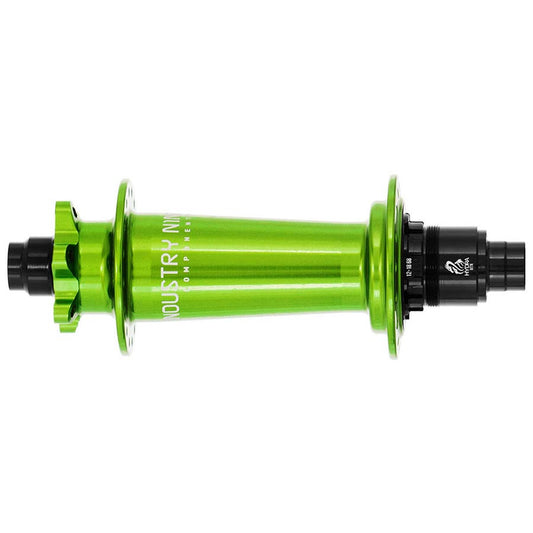 Industry Nine Hydra Classic Boost 6B Disc Hub Rear 28H 12mm TA 148mm Shimano Micro Spline Lime Green-Goodwynn's