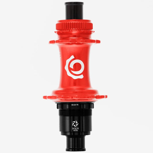 Industry Nine Solix M Classic Rear MS Disc Hub Rear 24H 12mm TA 148mm Shimano Micro Spline Red-Goodwynn's