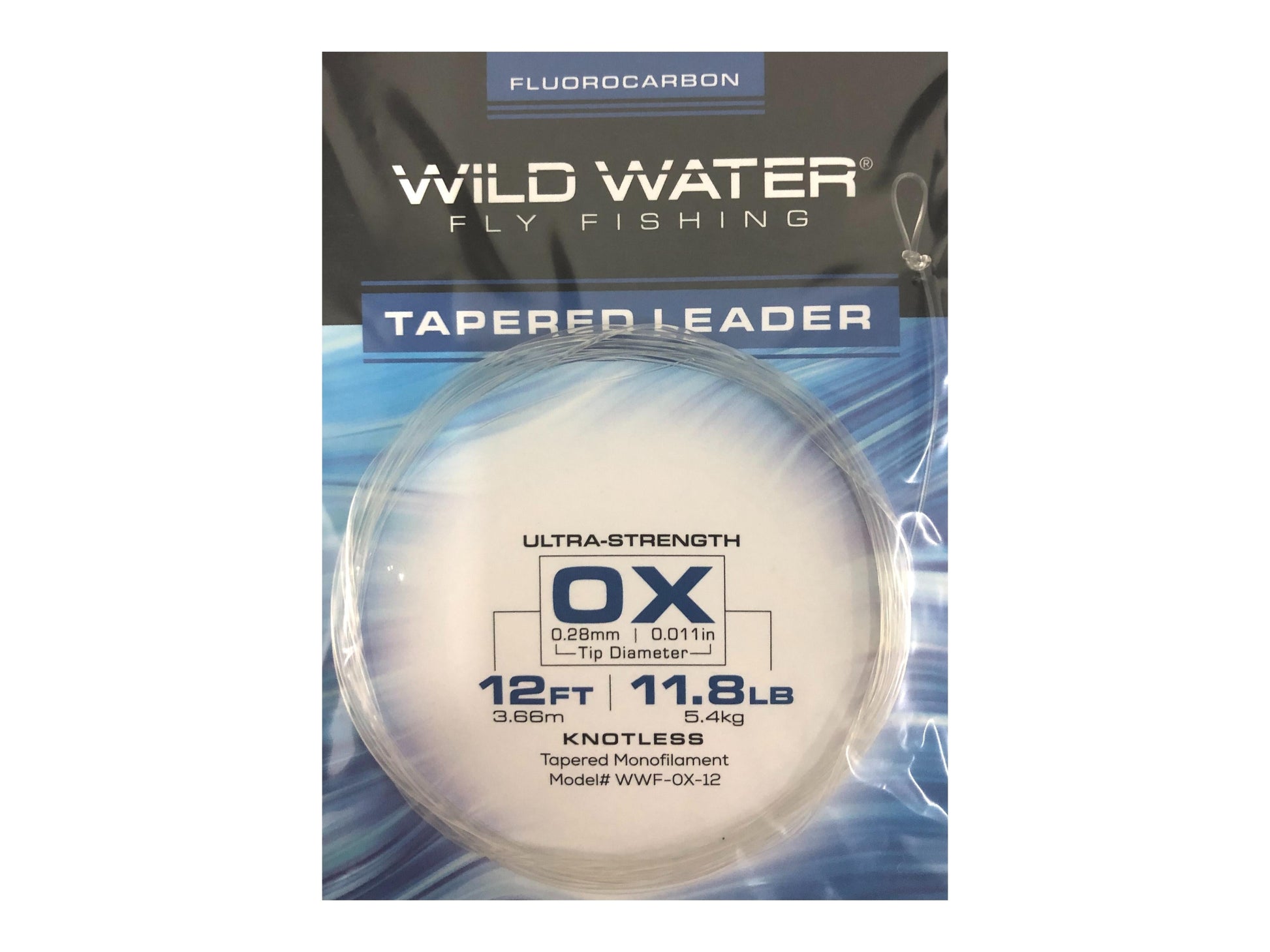 Wild Water Fly Fishing Fluorocarbon Leader 0X, 12', 3 Pack-Goodwynn&#39;sGoodwynn&#39;s