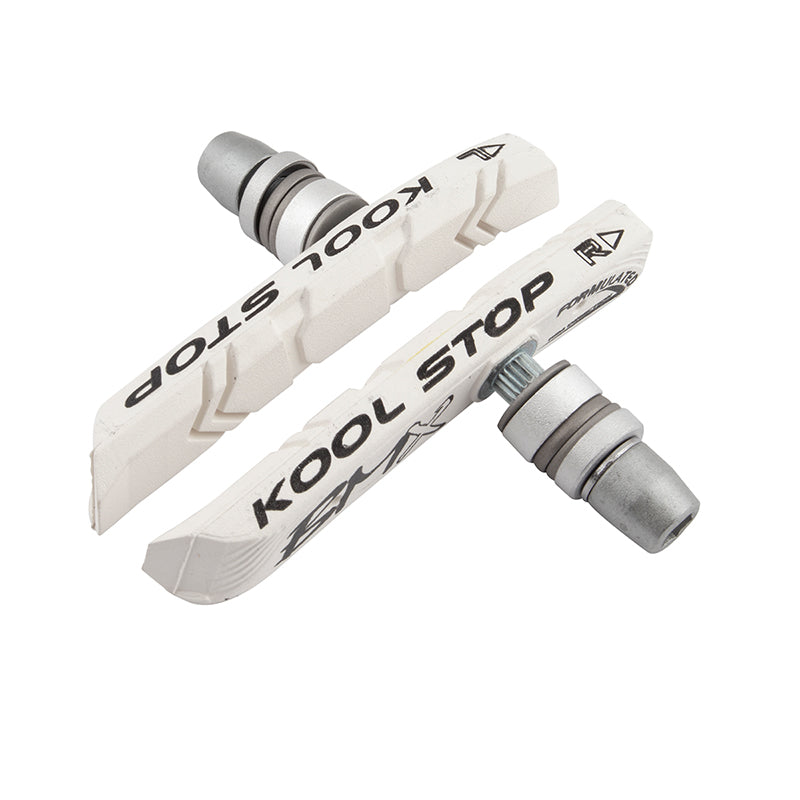 Koolstop BMX Brake Pads 1 Pair 78.5mm Standard White Kool-Stop Offset