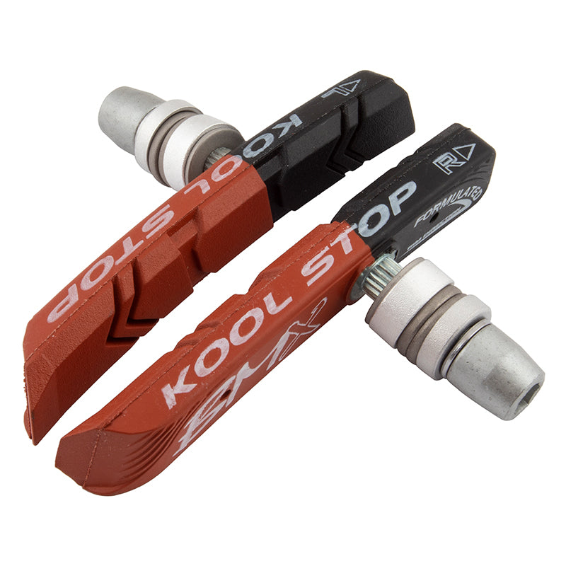 Koolstop BMX Brake Pads 1 Pair 78.5mm Standard Salmon/Black Kool-Stop Offset