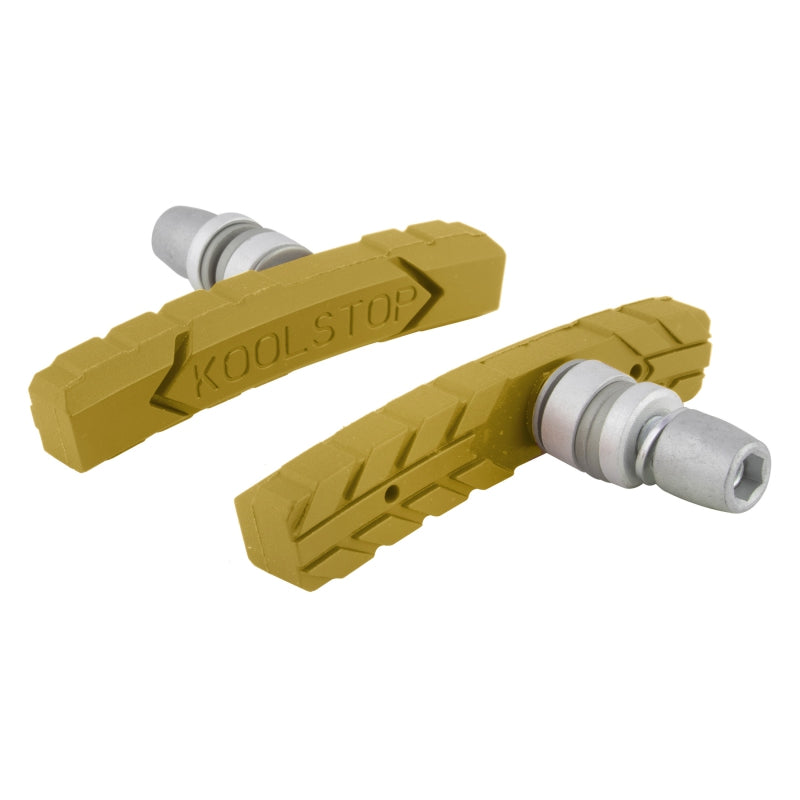 Koolstop AT Threaded Pad 1 Pair Standard Yellow Silver Kool Stop Offset