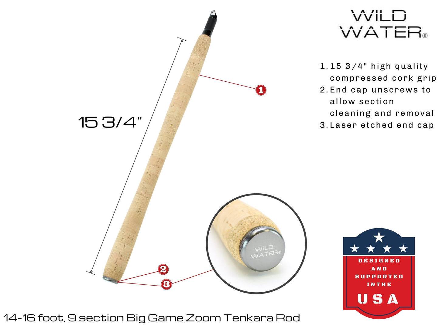 Wild Water Fly Fishing 14' - 16' Big Game Zoom Tenkara Rod