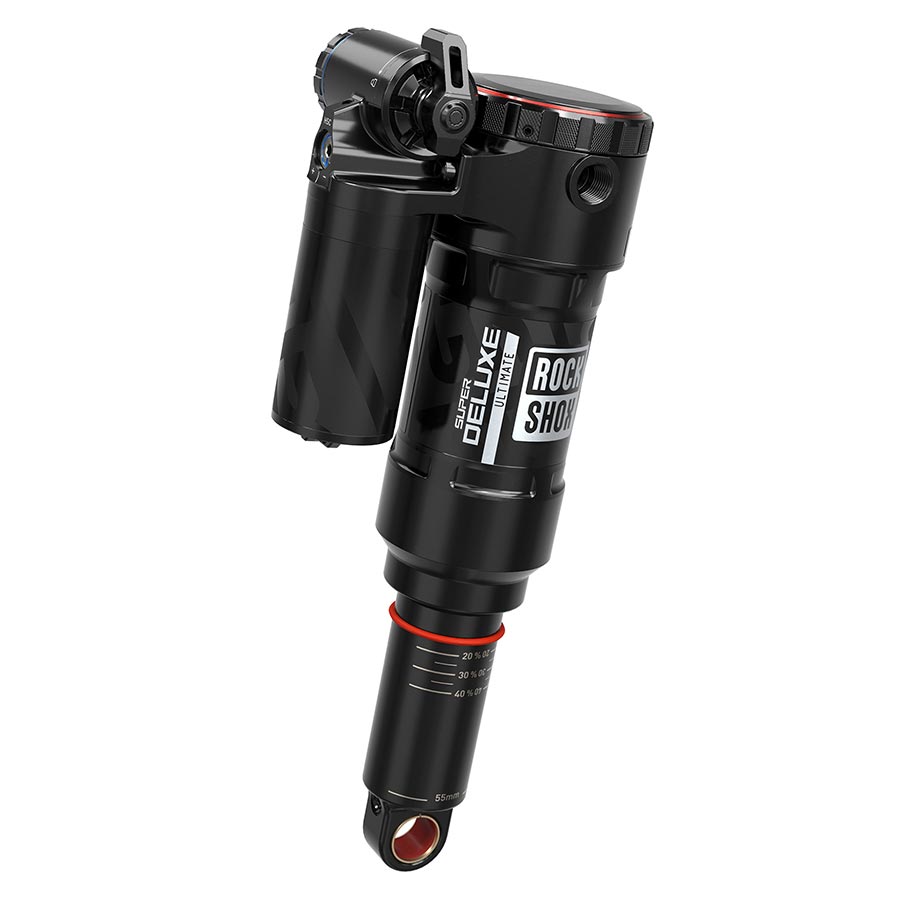 RockShox Super Deluxe Ultimate RC2T Rear shock 165x45 Shaft Eyelet: Trunnion Body Eyelet: Standard Linear 0 Neg/1 Pos Token Linear Reb/LowComp 320lb Threshold