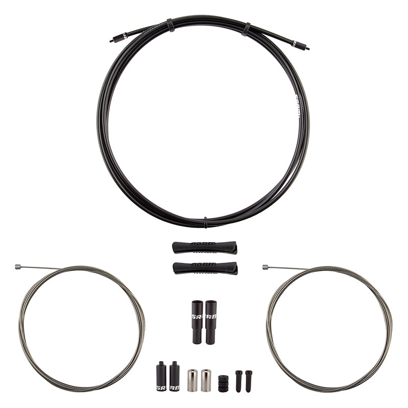 Sram SlickWire Brake Cable Kit V2 Front and Rear 1350mm/2350mm 1.5mm SS Black MTB Compressionless-Goodwynn&#39;sGoodwynn&#39;s