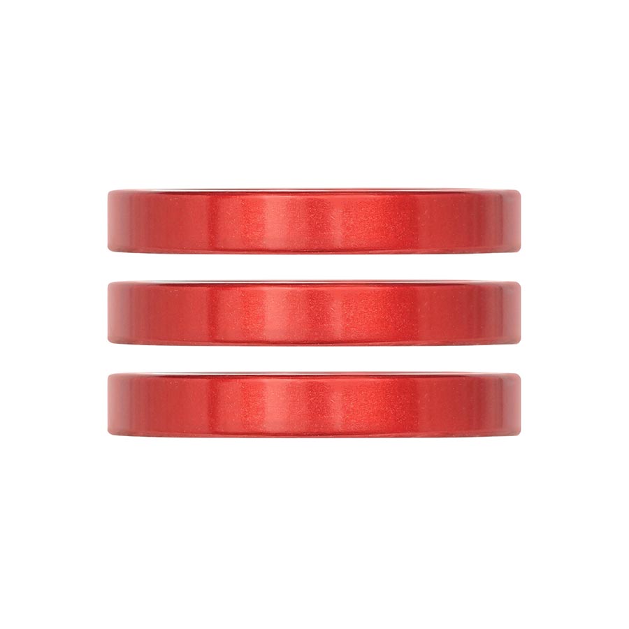 Industry Nine iRiX Headset Spacer 1-1/8 Height: 5mm Aluminum Red 3pcs-Goodwynn&#39;sGoodwynn&#39;s