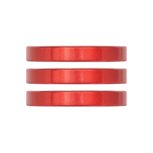 Industry Nine iRiX Headset Spacer 1-1/8 Height: 5mm Aluminum Red 3pcs-Goodwynn's