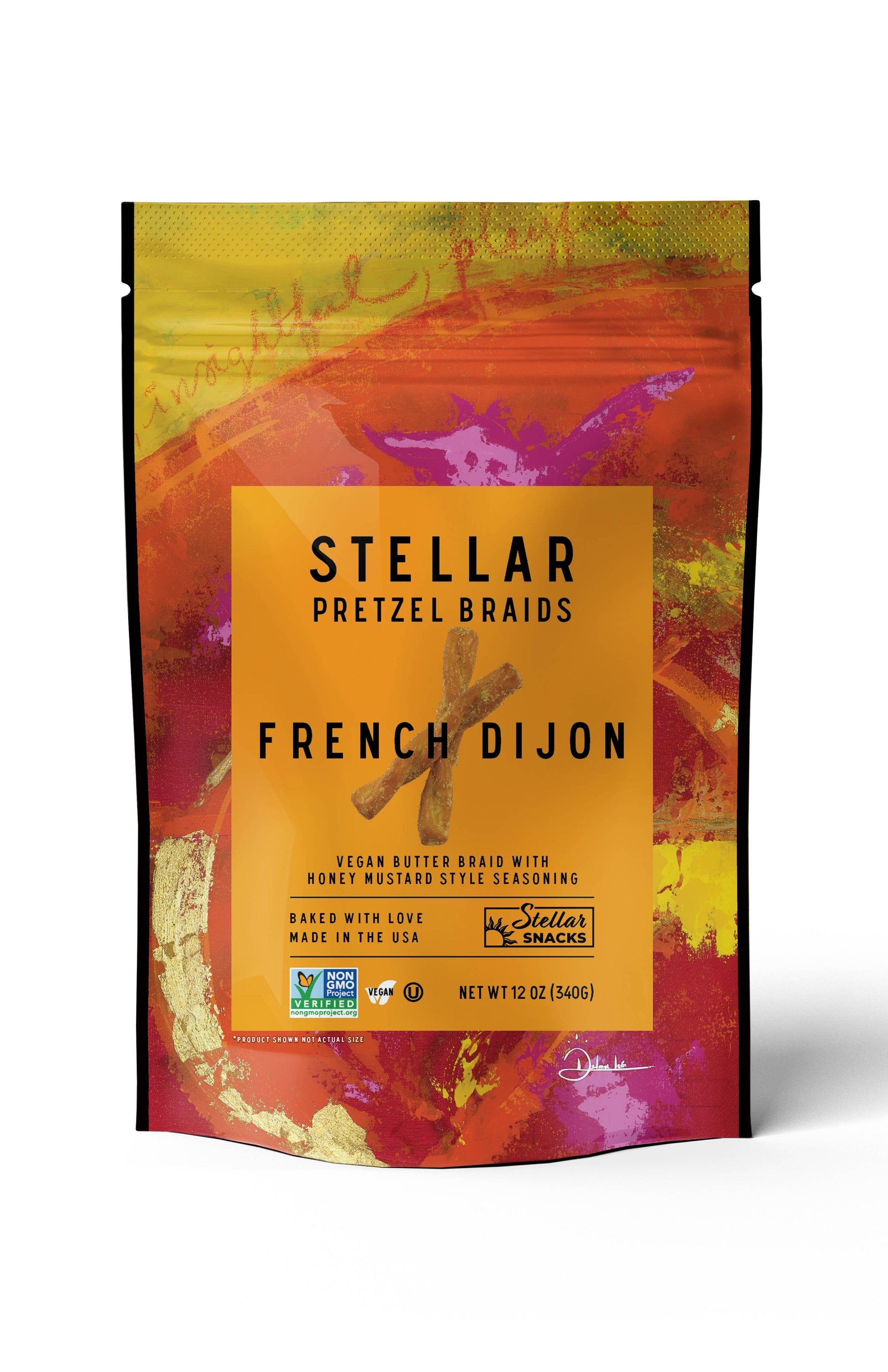 Stellar Snacks - Stellar Pretzel Braids - French Dijon- 12oz-Goodwynn&#39;sGoodwynn&#39;s