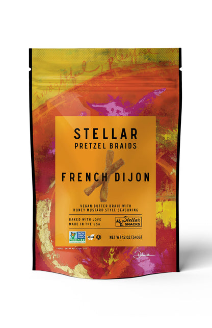 Stellar Snacks - Stellar Pretzel Braids - French Dijon- 12oz