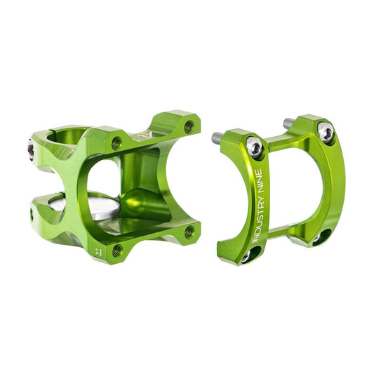 Industry Nine A318 Stem Diameter: 31.8mm Length: 50mm Steerer: 1-1/8 5° Lime Green-Goodwynn's