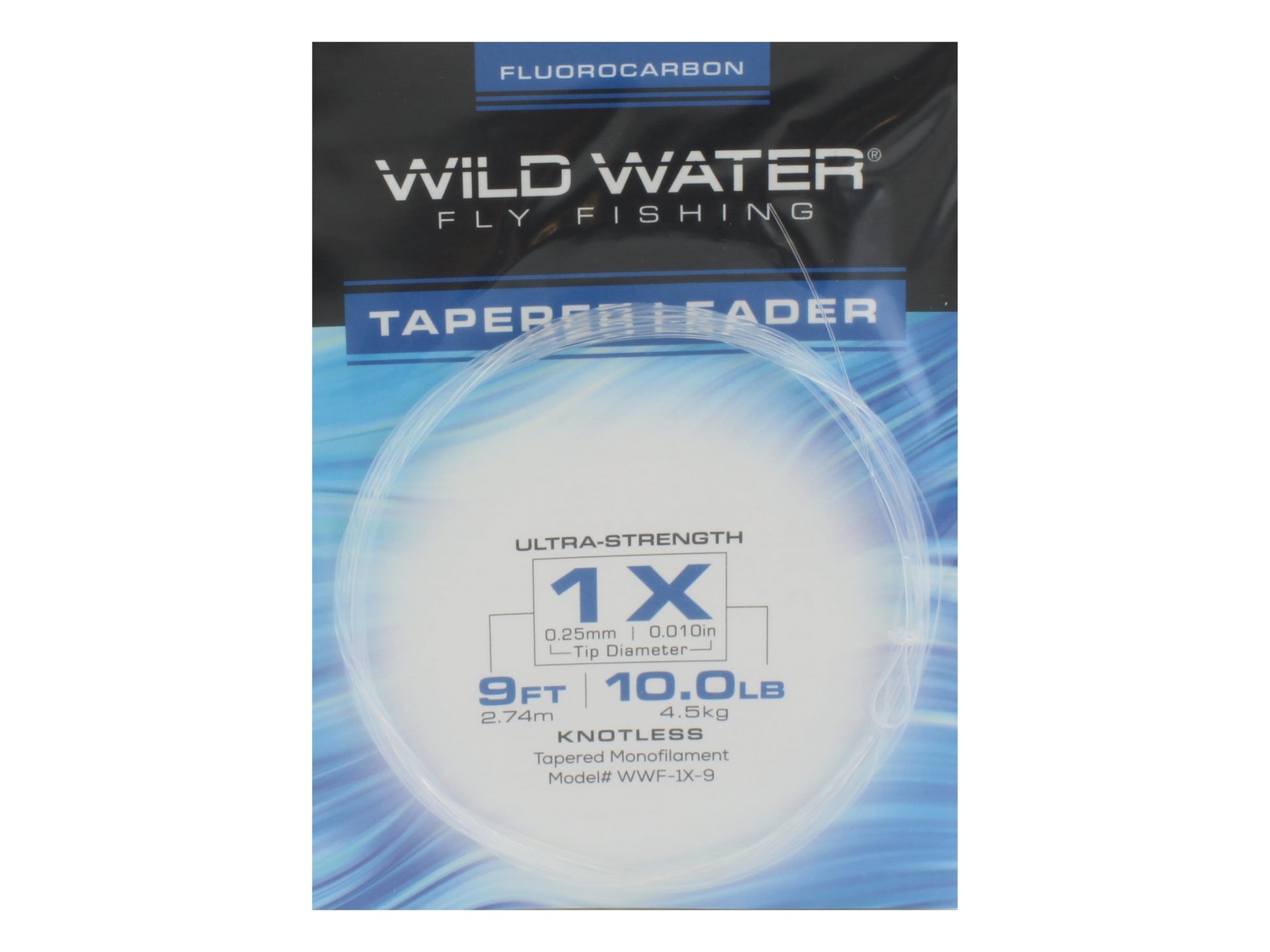 Wild Water Fly Fishing Fluorocarbon Leader 1X, 9', 3 Pack-Goodwynn&#39;sGoodwynn&#39;s