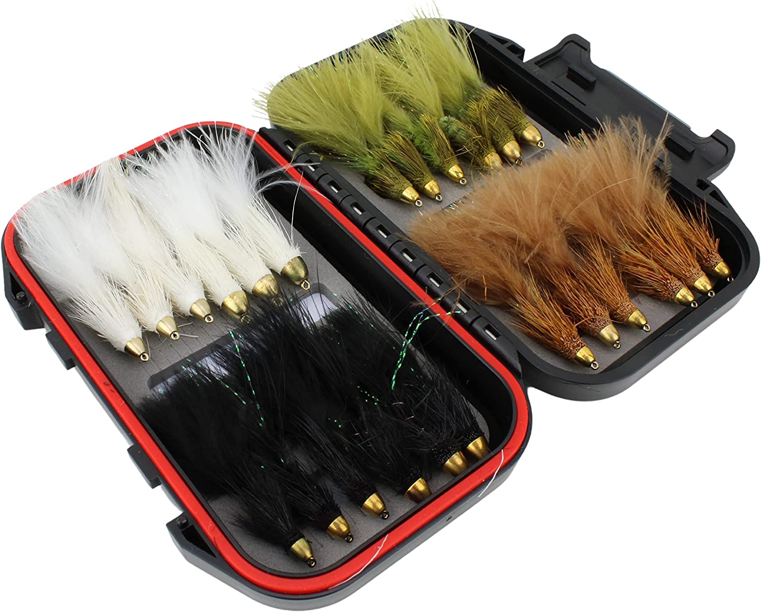 Wild Water Cone Head Wooly Bugger Fly Assortment, 24 Flies with Small Fly Box-Goodwynn&#39;sGoodwynn&#39;s