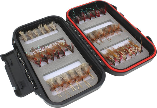 Wild Water Caddis Fly Assortment, 36 Flies with Small Fly Box-Goodwynn's