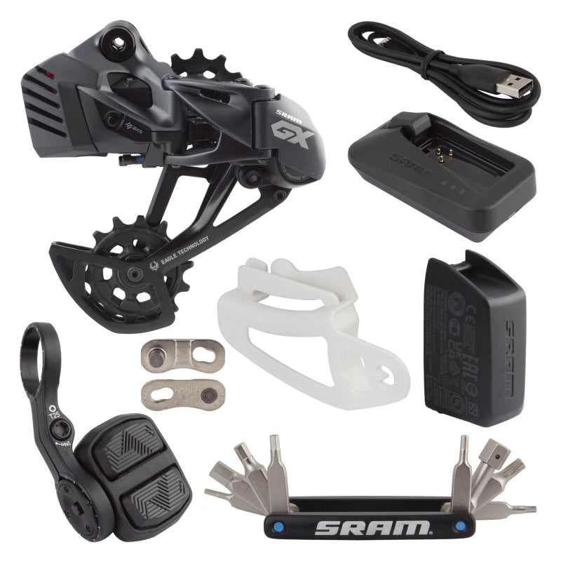 SRAM GX Eagle AXS Upgrade Kit - Compatible any SRAM Eagle Ecosystem Cassettes Crank Arms BLK A1