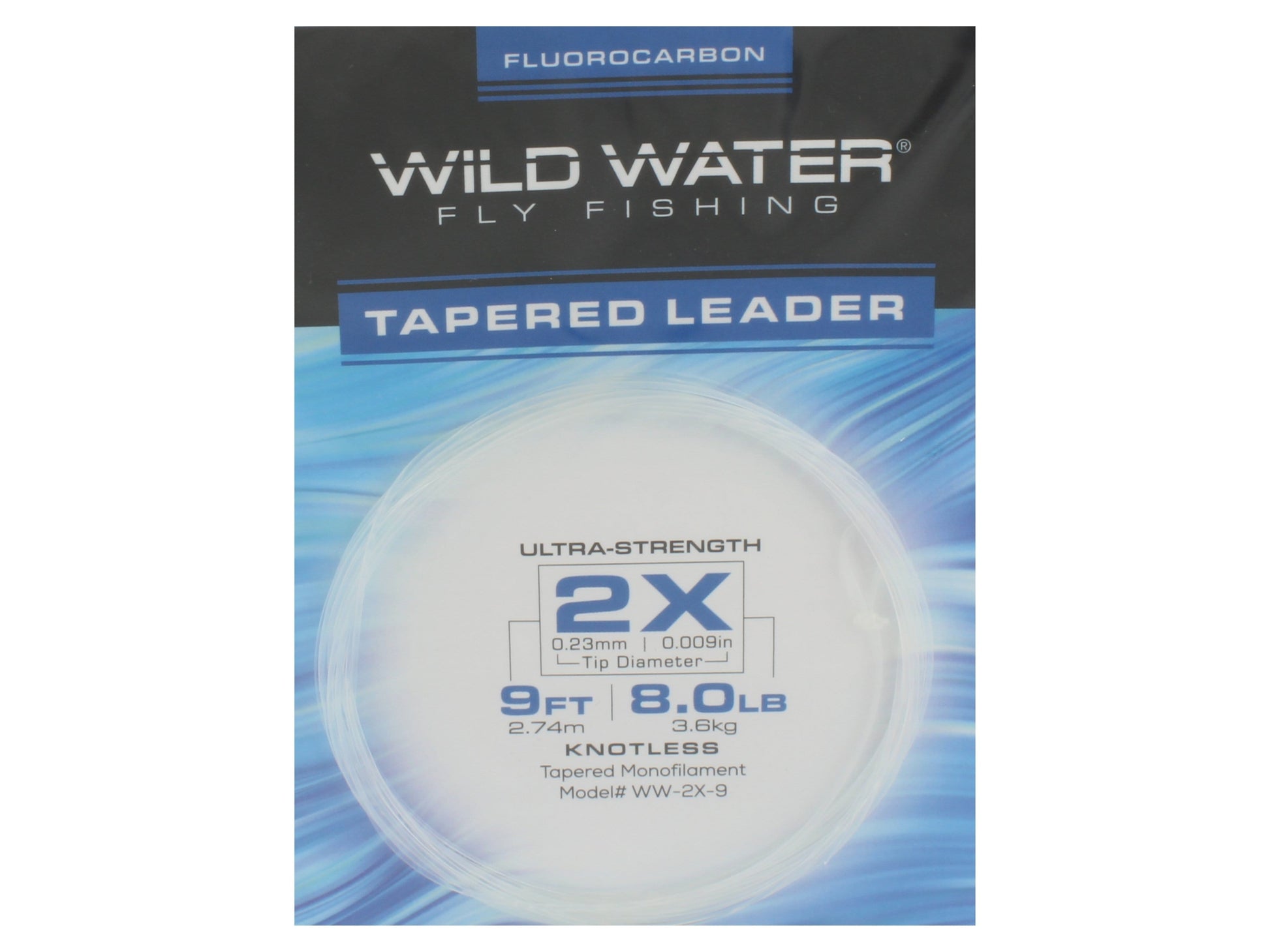 Wild Water Fly Fishing Fluorocarbon Leader 2X, 9', 3 Pack-Goodwynn&#39;sGoodwynn&#39;s