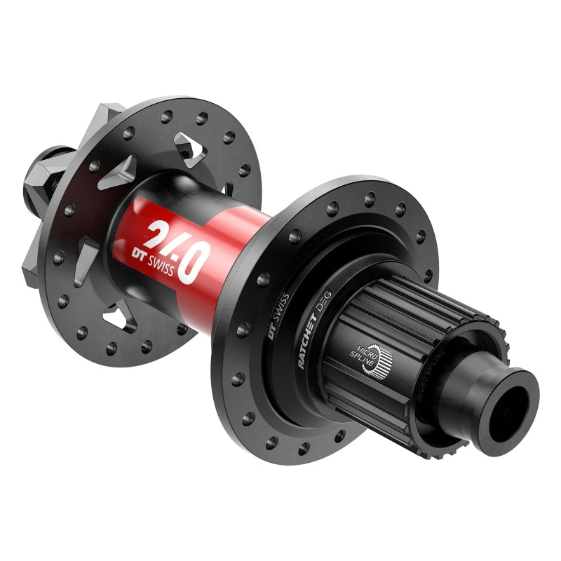 DT Swiss 240 DEG Rear Hub - 12 x 148mm 6-Bolt Micro Spline BLK/Red 28H 90pt-Goodwynn&#39;sGoodwynn&#39;s