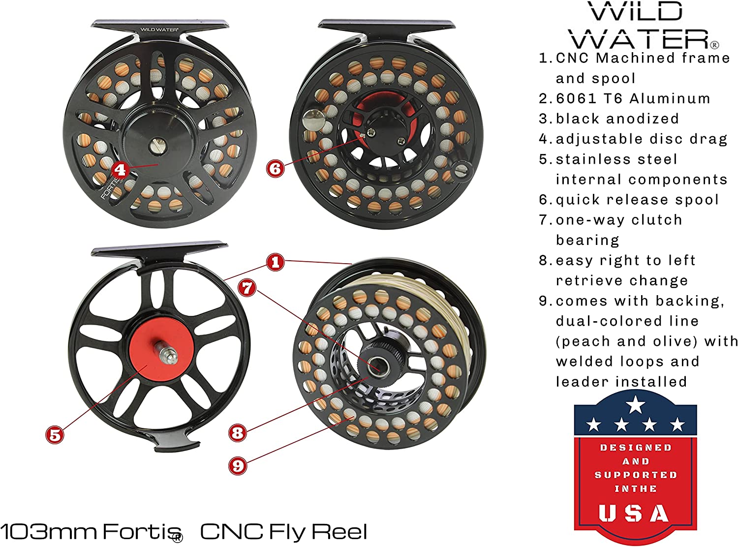 Wild Water Fly Fishing Kit, 9' 9/10 Weight Rod and CNC Reel Package-Goodwynn&#39;sGoodwynn&#39;s