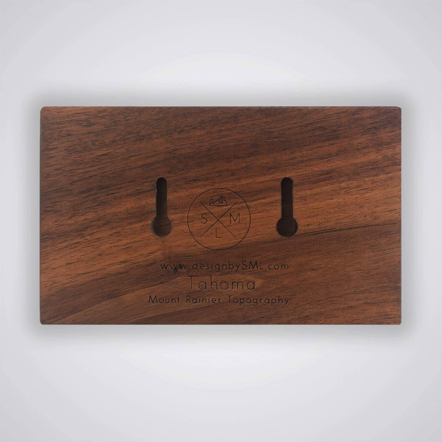 SML | Simple Modern Living - Solid Wood Bottle Opener with Mountain Topography: Mt Hood / Walnut