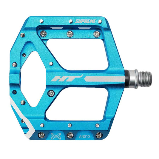 HT Components ANS10 Supreme Platform Pedals Body: Aluminum Spindle: Cr-Mo 9/16 Blue Pair-Goodwynn's