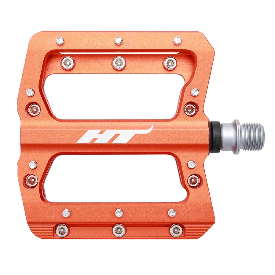 HT Components AN14A Nano Platform Pedals Body: Aluminum Spindle: Cr-Mo 9/16 Orange Pair-Goodwynn&#39;sGoodwynn&#39;s