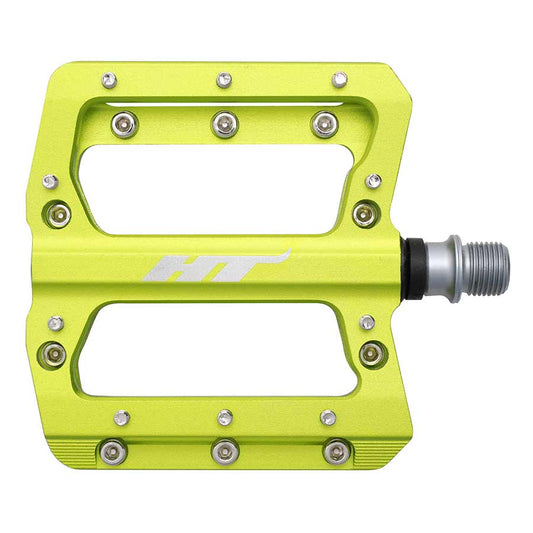 HT Components AN14A Nano Platform Pedals Body: Aluminum Spindle: Cr-Mo 9/16 Green Pair-Goodwynn's