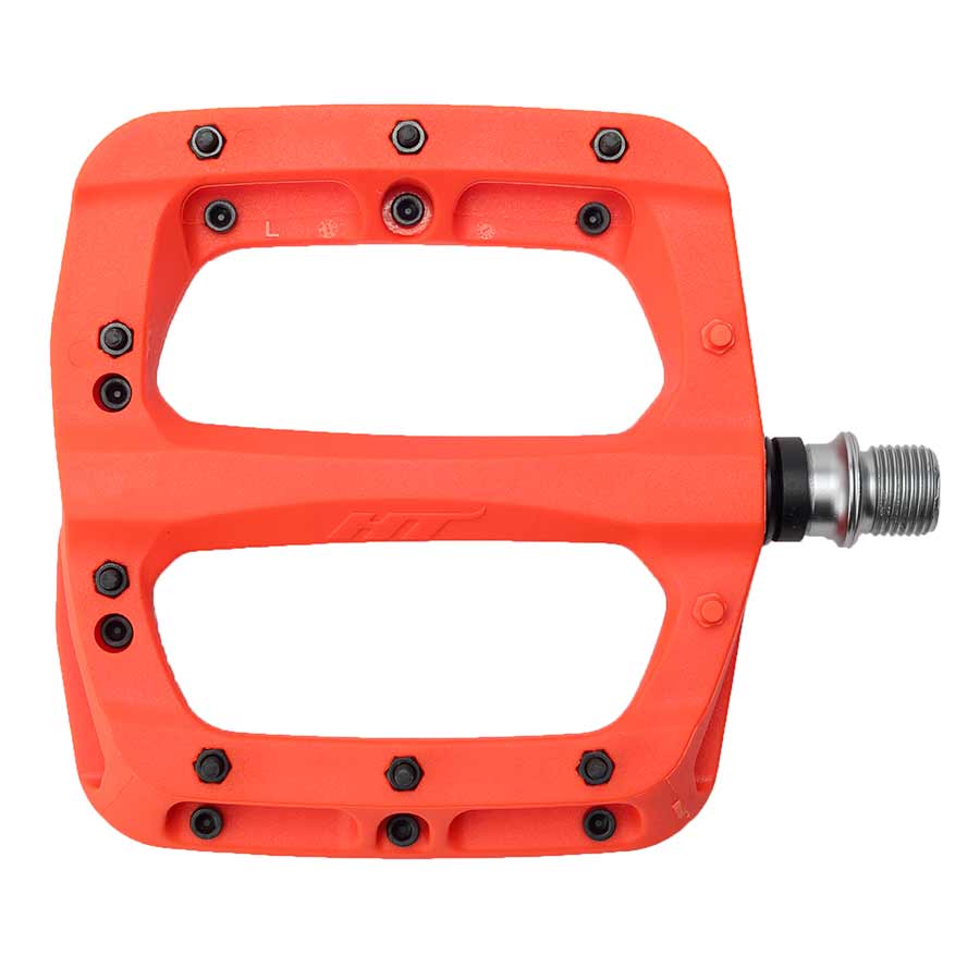 HT Components PA03A Nano P Platform Pedals Body: Nylon Spindle: Cr-Mo 9/16 Orange Pair