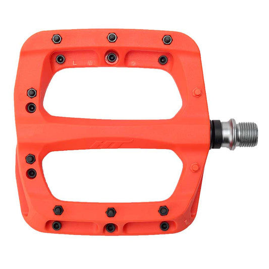 HT Components PA03A Nano P Platform Pedals Body: Nylon Spindle: Cr-Mo 9/16 Orange Pair-Goodwynn's