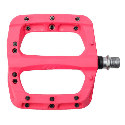 HT Components PA03A Nano P Platform Pedals Body: Nylon Spindle: Cr-Mo 9/16 Pink Pair-Goodwynn's