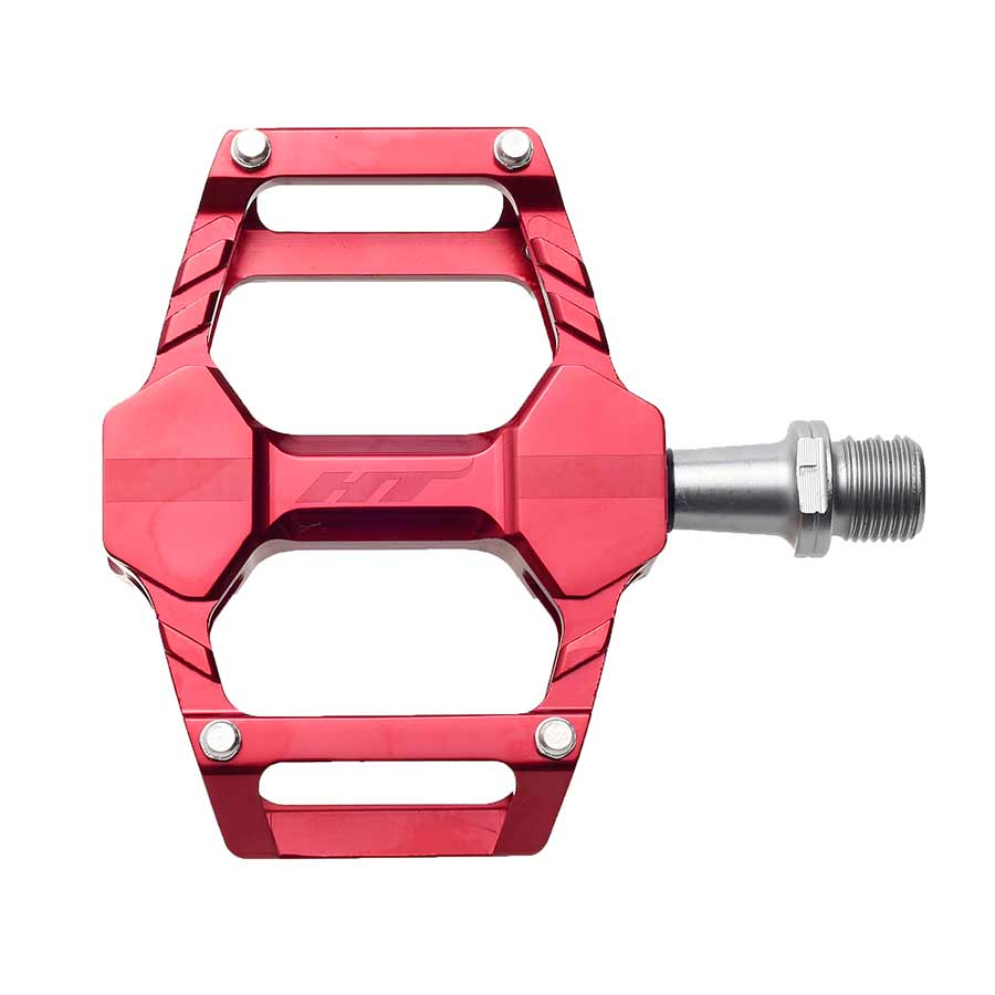 HT Components AR06 Cheetah Platform Pedals Body: Aluminum Spindle: Cr-Mo 9/16 Red Pair-Goodwynn&#39;sGoodwynn&#39;s