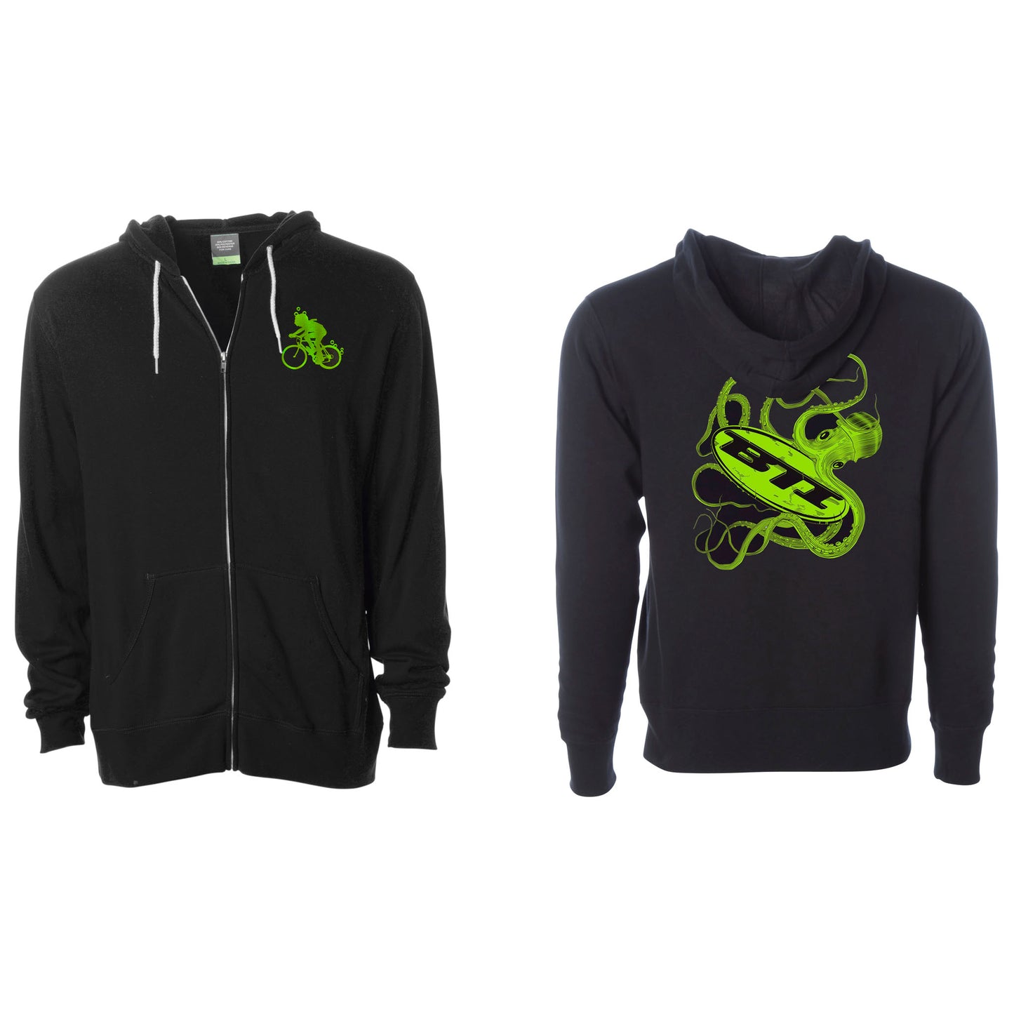 BTI Get Kraken Sweatshirt/Hoody Full Zip Black Medium