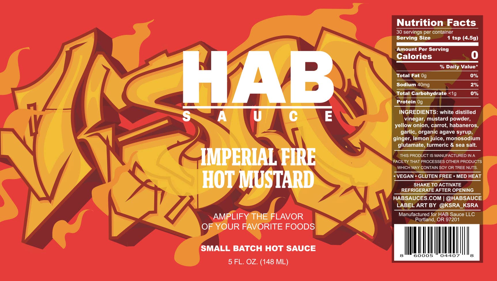 HAB Sauce - Imperial Fire Hot Mustard-Goodwynn&#39;sGoodwynn&#39;s