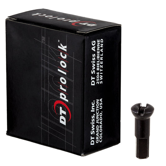 Dt swiss Pro Lock/Pro Head Nipples  2.0 (14G) 14mm 100/bx Brass Black-Goodwynn's