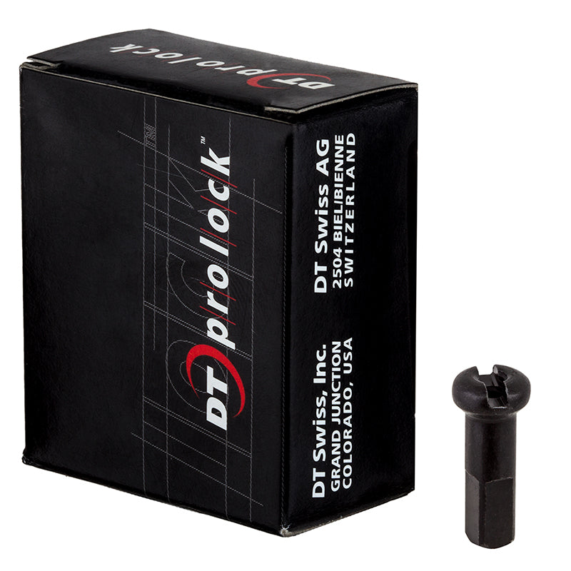 Dt swiss Pro Lock Nipples  2.0 (14G) 14mm Box of 100 Brass Black-Goodwynn&#39;sGoodwynn&#39;s