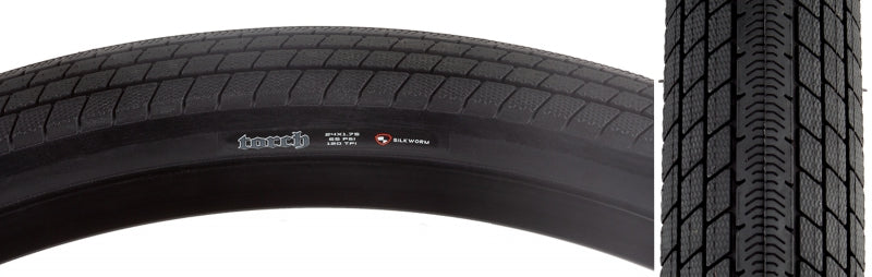 Maxxis Torch Tire - 24 x 1.75 Clincher Wire Black Dual Silkworm-Goodwynn&#39;sGoodwynn&#39;s