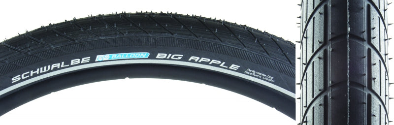 Schwalbe Big Apple Tire 20x2.15 Wire Clincher Endurance RaceGuard 50TPI Black-Goodwynn&#39;sGoodwynn&#39;s