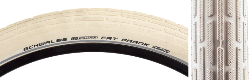 Schwalbe Fat Frank Tire - 26 x 2.35 Clincher Wire Creme/Reflective Active Line-Goodwynn&#39;sGoodwynn&#39;s