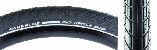 Schwalbe Big Apple Tire - 700 x 50 Clincher Wire BLK/Reflective Active SBC K-Guard-Goodwynn's