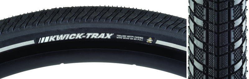 Kenda Kwick Trax Tire 700x38C Wire Clincher 60TPI Black-Goodwynn&#39;sGoodwynn&#39;s