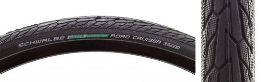 Schwalbe Road Cruiser Tire - 700 x 32 Clincher Wire Black K-Guard Green-Goodwynn's