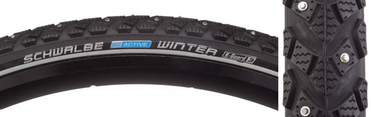 Schwalbe Winter Tire 700x35C Wire Clincher Winter KevlarGuard Reflex 50TPI Black-Goodwynn's