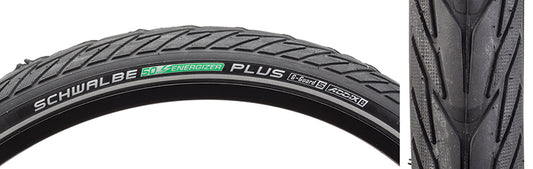 Schwalbe Energizer Plus Tire - 26 x 1.75 Clincher Wire BLK/Reflective Performance GreenGuard Addix E50-Goodwynn's