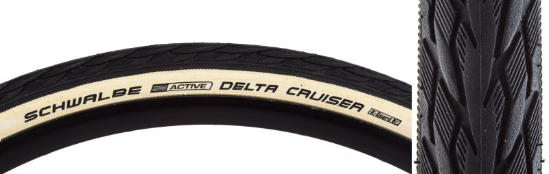 Schwalbe Delta Cruiser Active Twin KG 26x1-3/8 Standard Tire-Goodwynn&#39;sGoodwynn&#39;s