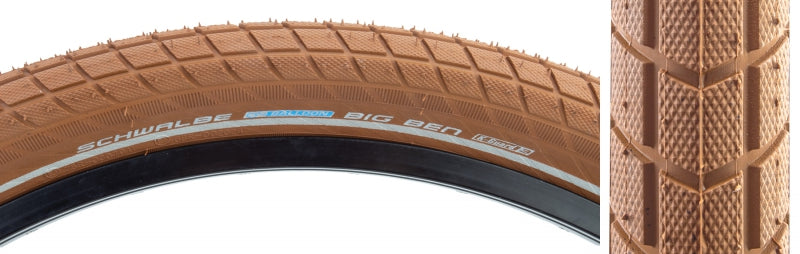 Schwalbe Big Ben Tire 26x2.15 Wire Clincher SBC KevlarGuard 50TPI Brown-Goodwynn&#39;sGoodwynn&#39;s