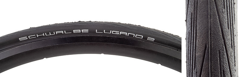 Schwalbe Lugano II Tire - 700 x 23 Clincher Wire Black Active Silica K-Guard-Goodwynn&#39;sGoodwynn&#39;s