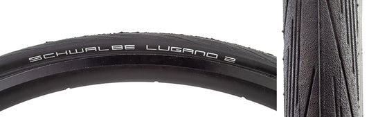 Schwalbe Lugano II Tire - 700 x 23 Clincher Wire Black Active Silica K-Guard-Goodwynn's