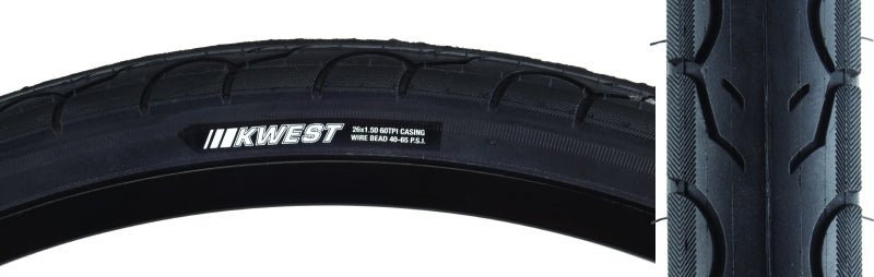 Kenda Kwest Tire - 26 x 1.5 Clincher Wire Black 60tpi-Goodwynn&#39;sGoodwynn&#39;s