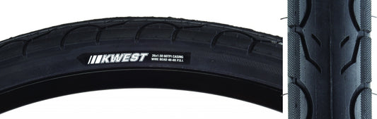 Kenda Kwest Tire - 26 x 1.5 Clincher Wire Black 60tpi-Goodwynn's