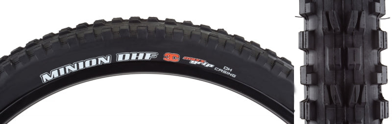 Maxxis Minion DHF Tire - 24 x 2.4 Clincher Wire Black 3C Maxx Grip DH-Goodwynn&#39;sGoodwynn&#39;s