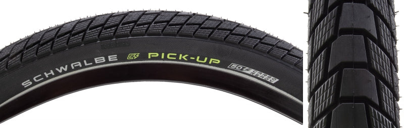 Schwalbe Pick-Up Tire - 20 x 2.35 Clincher Wire BLK/Reflective Performance Line Super Defense Addix E Twin Skin E-50